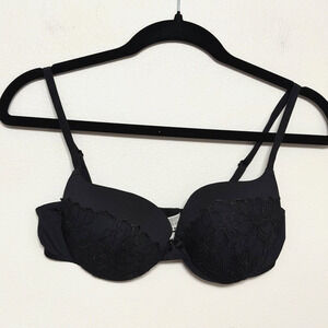 Maidenform Women’s 34C Black Push-Up Bra Self Expressions SE0075 Underwire Lace